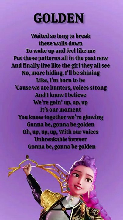 Kpop demon hunters_golden_song_lyrics_Rumi_Mira_Zoey#Kpopdemonhunters#golden#kpop#demonhunters#SongLyrics#Mira#Rumi#Zoey#Shorts#Song#Trending