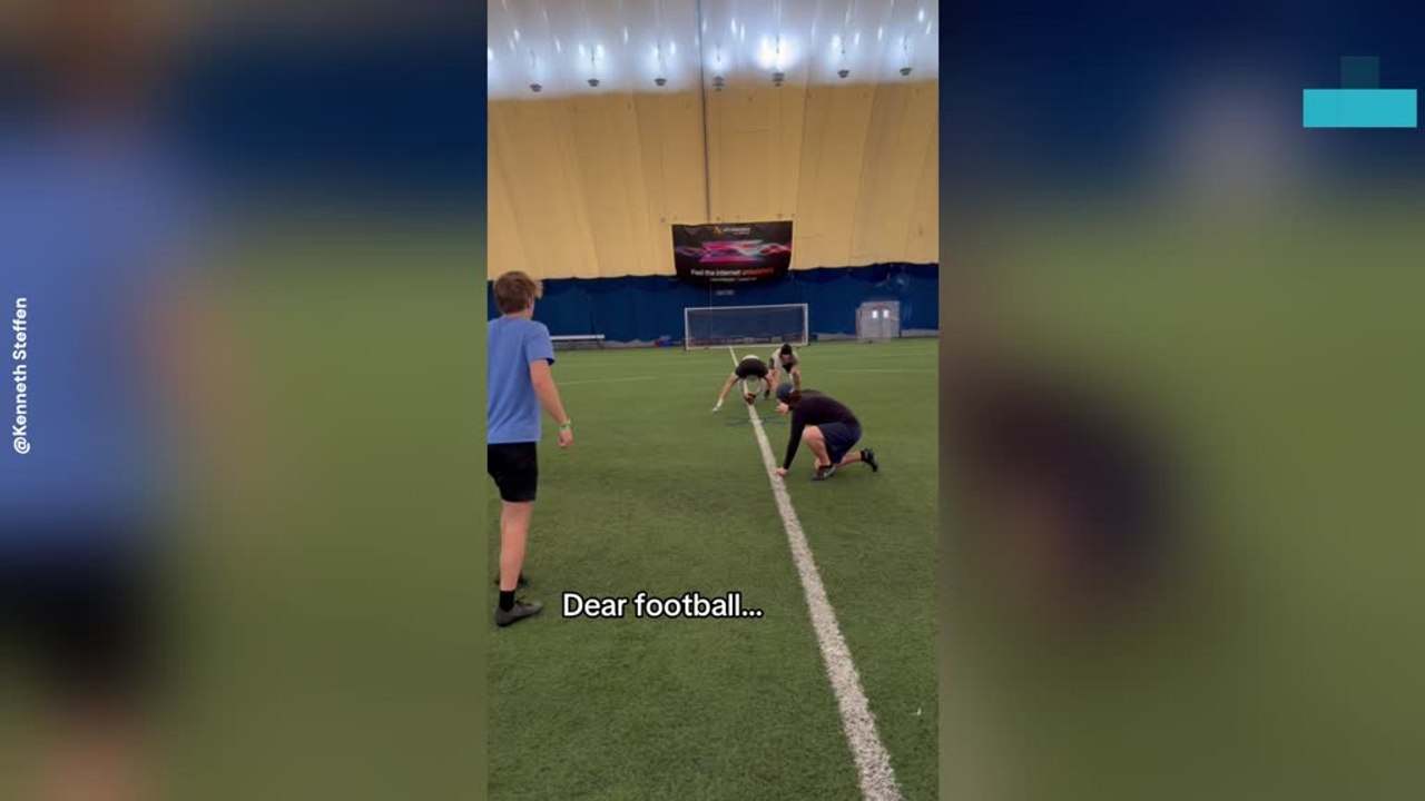 Field Goal Fail as Ball Hits Wrong Target