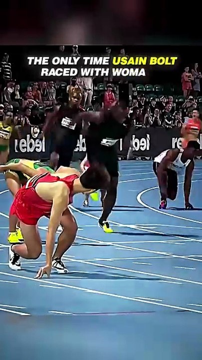 Usain Bolt's first and last Mixed Relay😳 #trackandfield #relay #worldrecord #usainbolt #sports