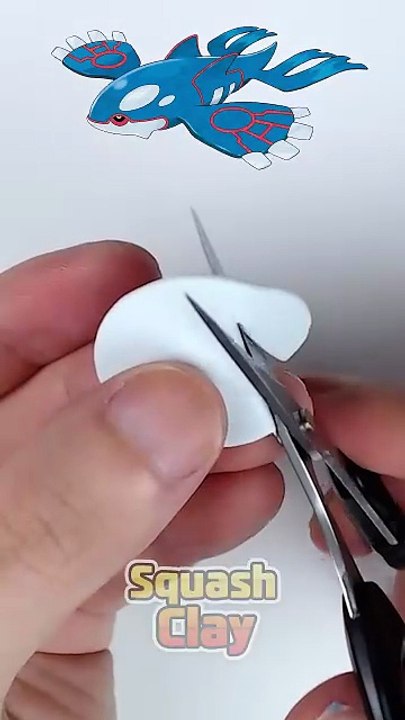 Making Cute mini Kyogre Pokémon Clay #shorts #pokemon #clay