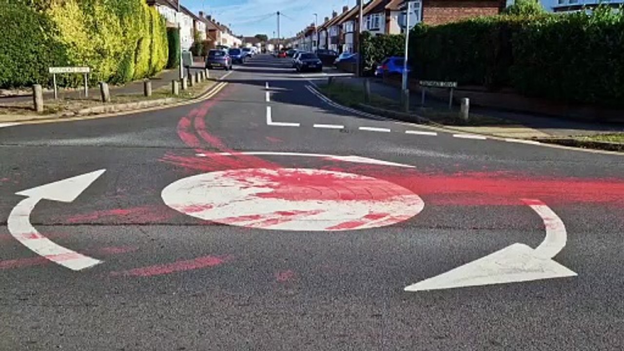 Painted roundabout Kettering
