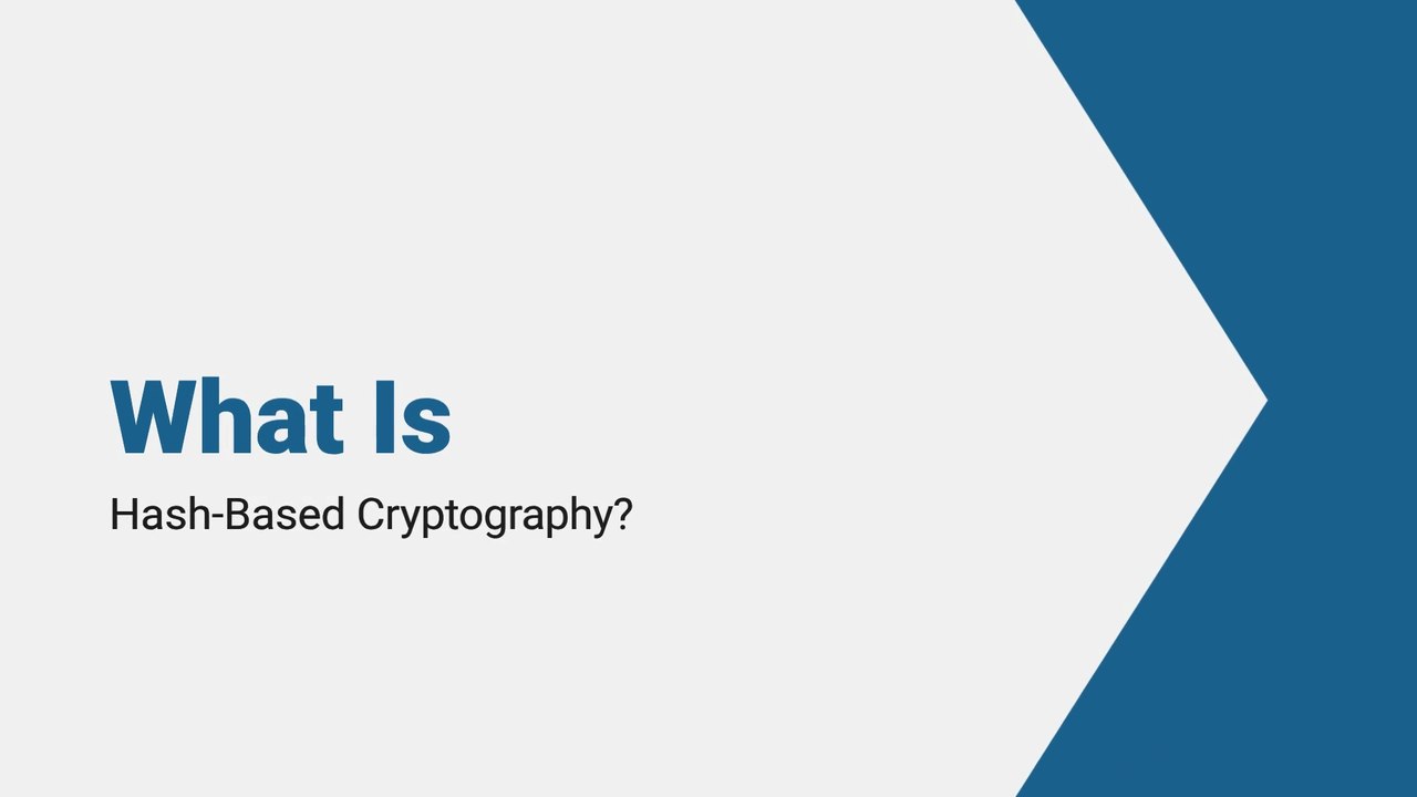 What Is Hash-Based Cryptography?