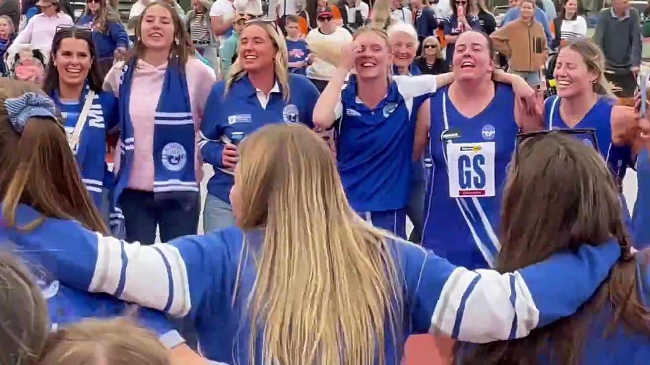 Mitiamo team song after winning 2025 LVFNL A grade premiership.
