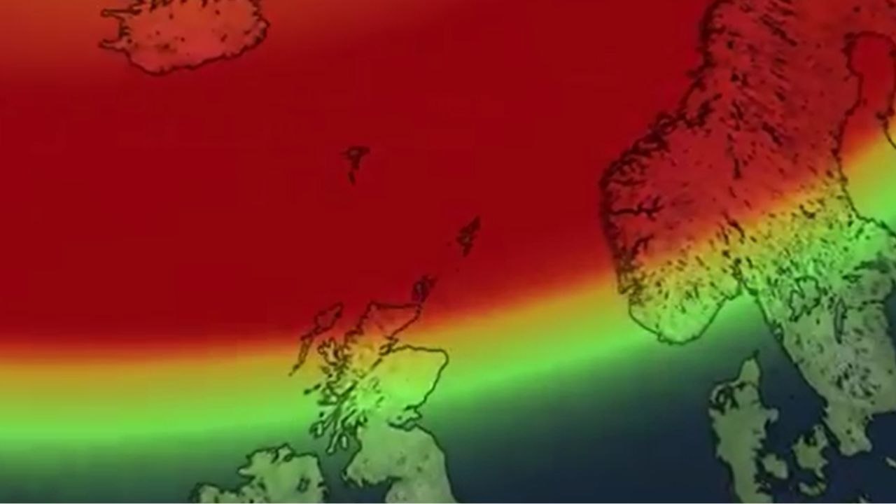 Met Office aurora map