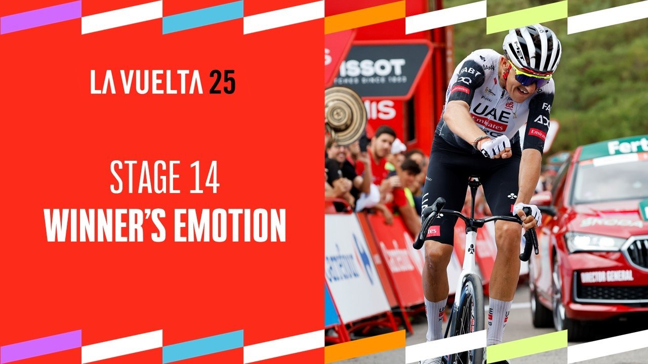 Winner's emotion - Stage 14 - La Vuelta 2025