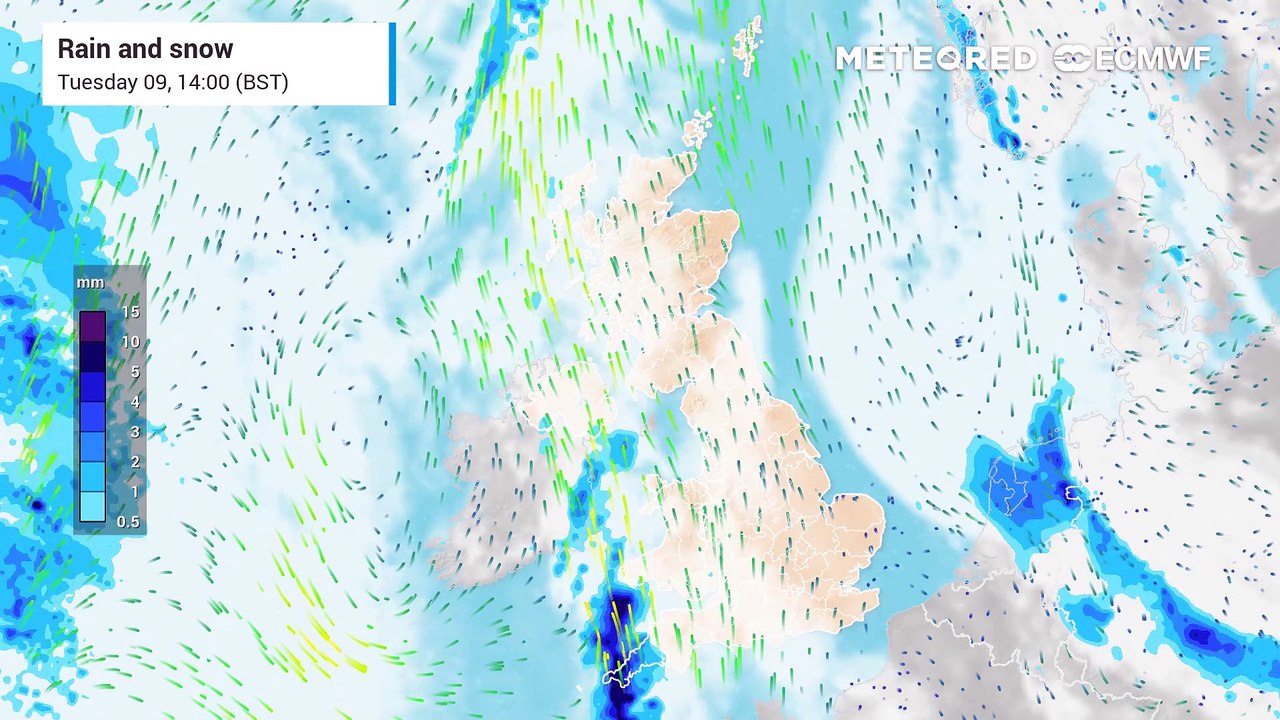 Low pressure dominates the week, with plenty of showers and longer spells of rain