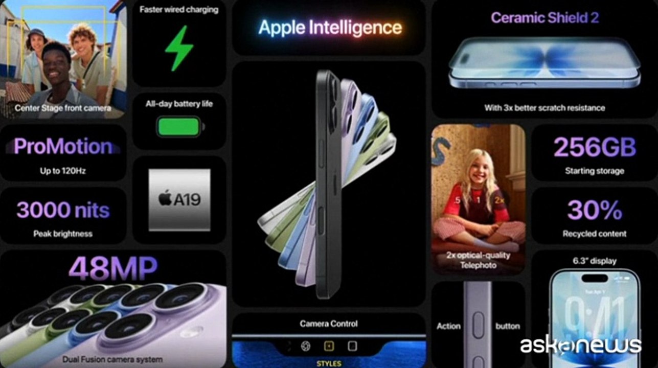 Apple presenta gli iPhone 17, l'Air è super sottile