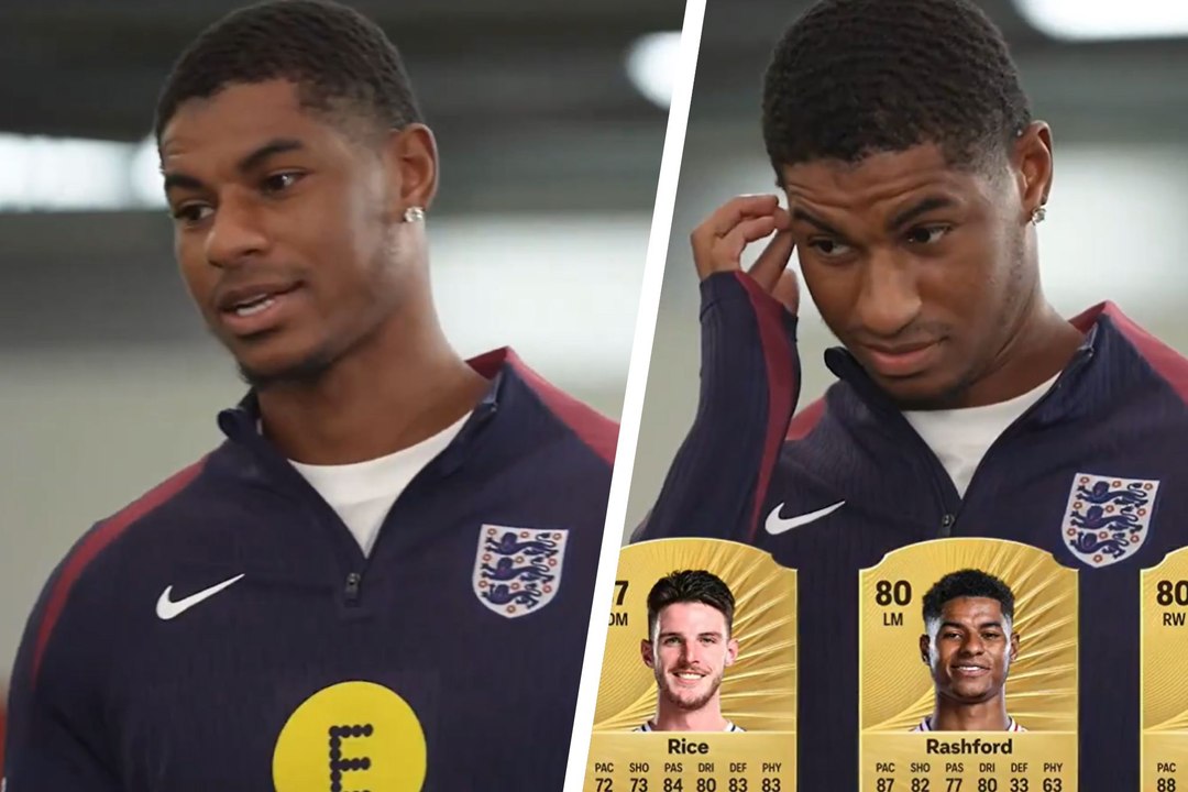 La reacción de Rashford a su carta en EA Sports FC 26