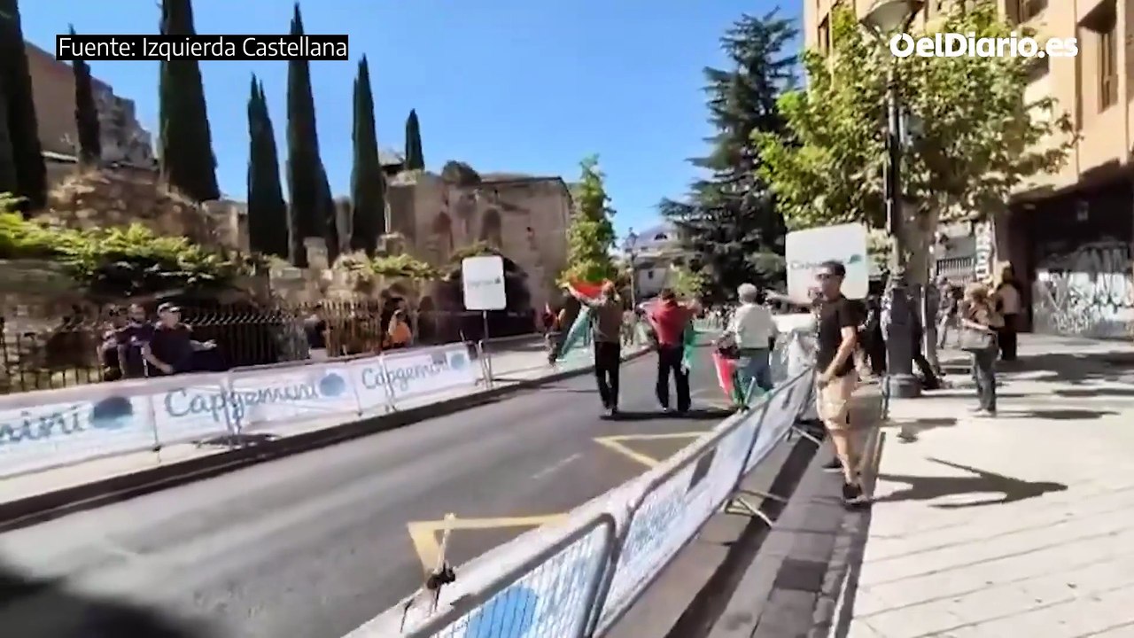 Dos detenidos por saltar las vallas en la crono de La Vuelta en Valladolid
