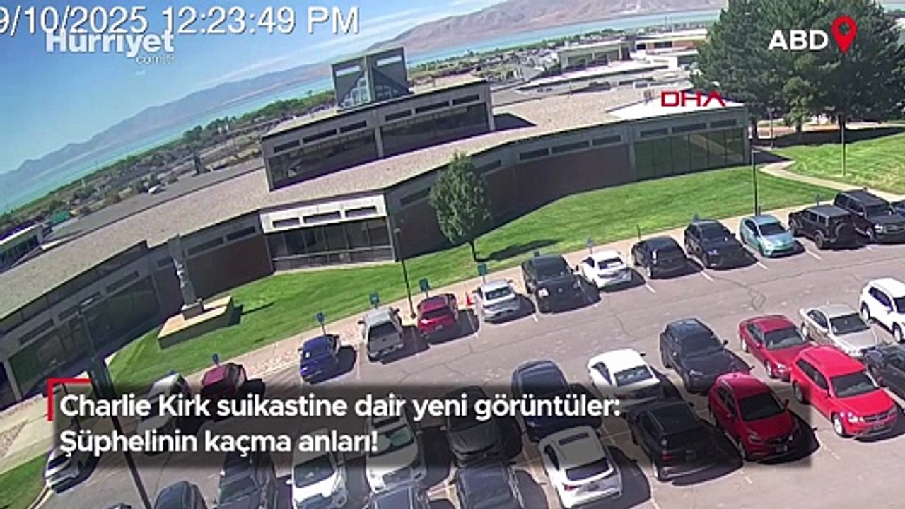 Charlie Kirk suikasti: Şüphelinin kaçma anları kamerada!