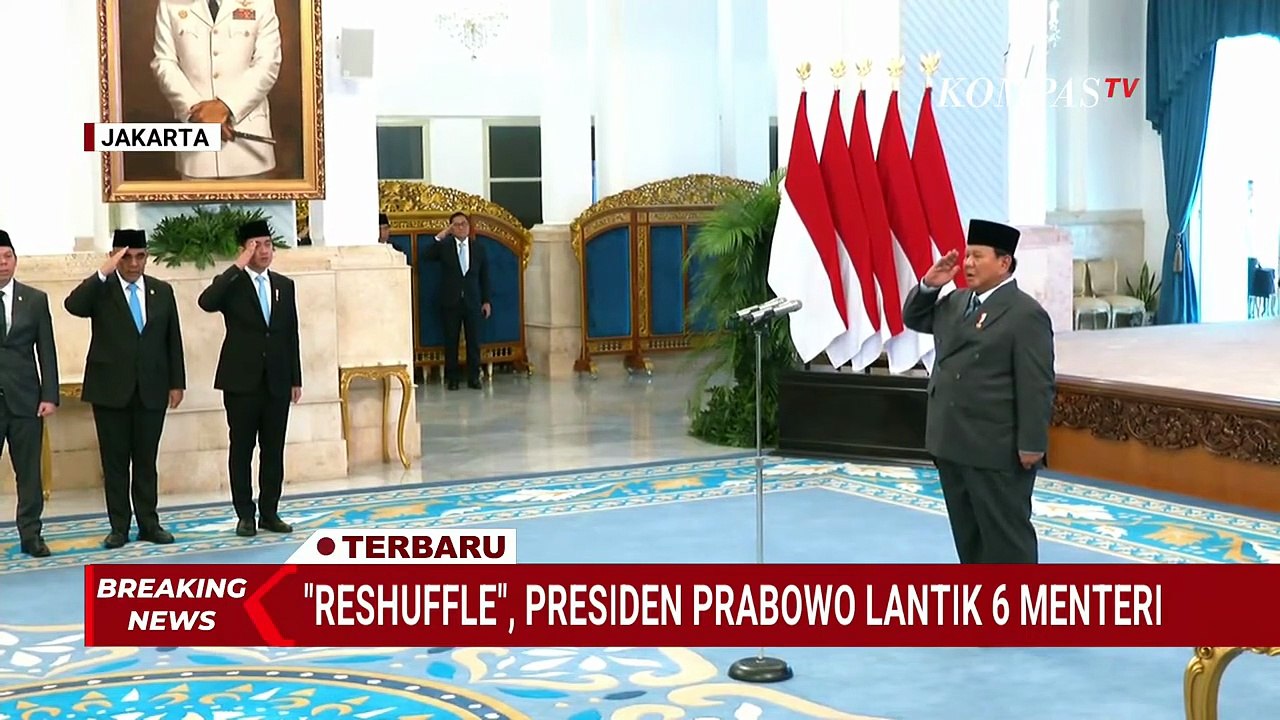 [FULL] BREAKING NEWS! Proses Prabowo Lantik 5 Menteri Baru, Reshuffle Sri Mulyani-Budi Arie