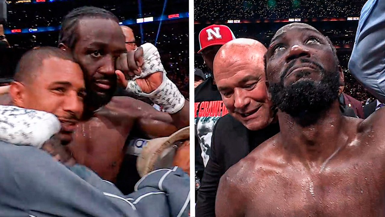 Terence Crawford explota en llanto tras derrotar a Canelo Álvarez