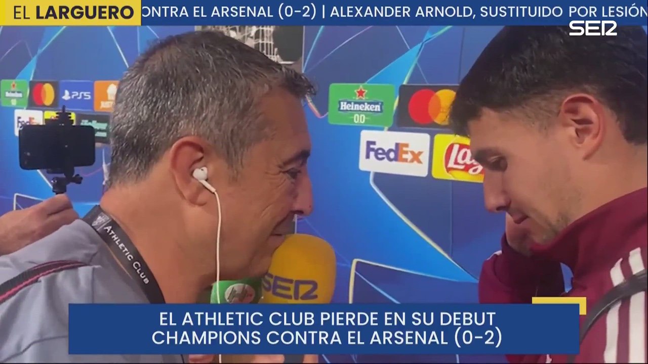 Zubimendi habla en zona mixta tras el Athletic Club vs. Arsenal