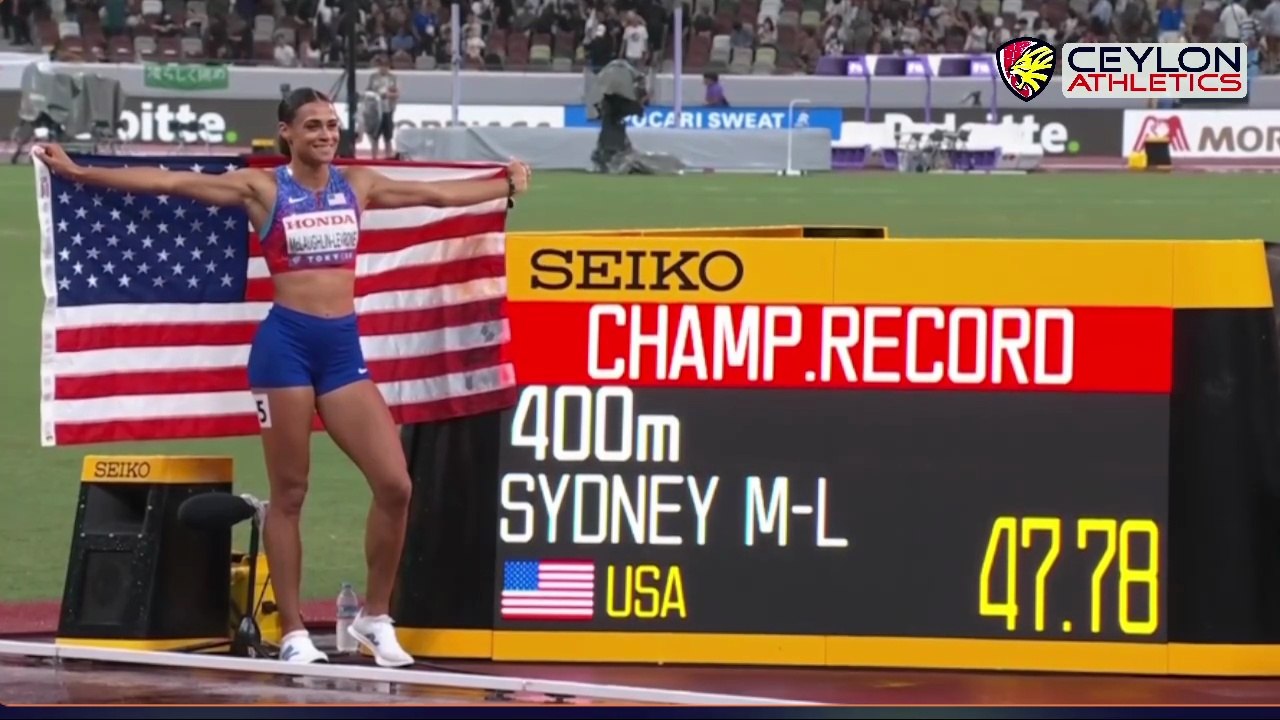 400m Womens Finals - Sydney MCLAUGHLIN-LEVRONE USA   47.78  World Athletics championships 2025
