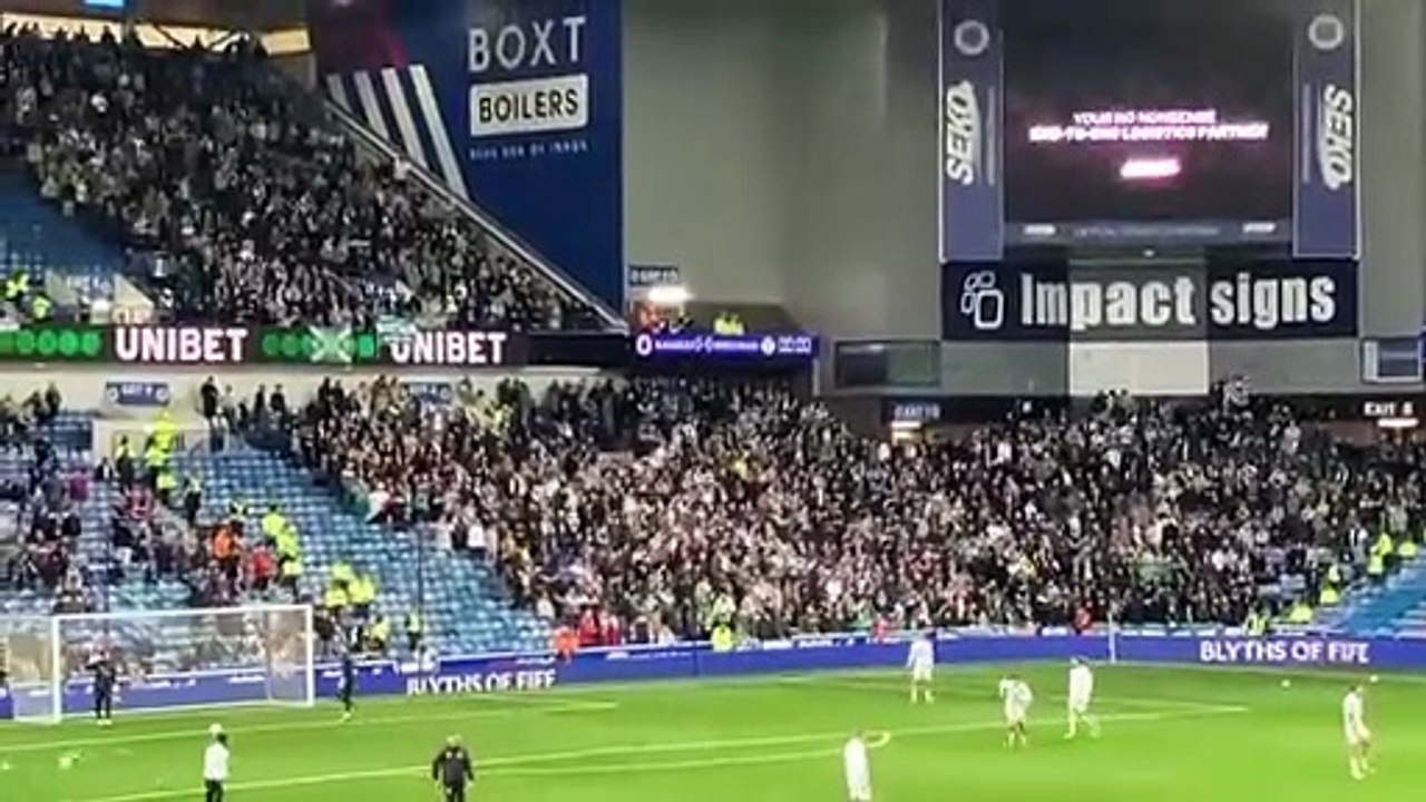 Hibs fans at Ibrox