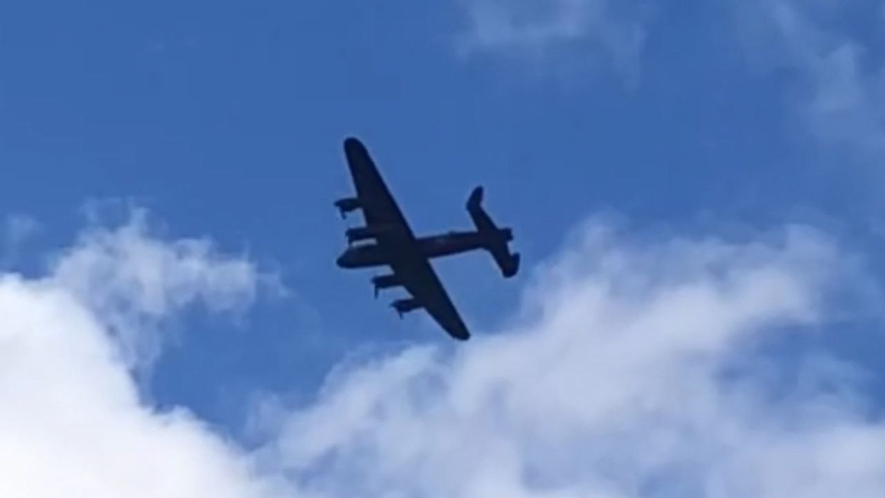 Lancaster Bomber soars over Calderdale