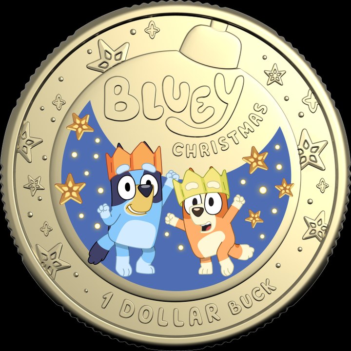 The new Bluey Christmas coin