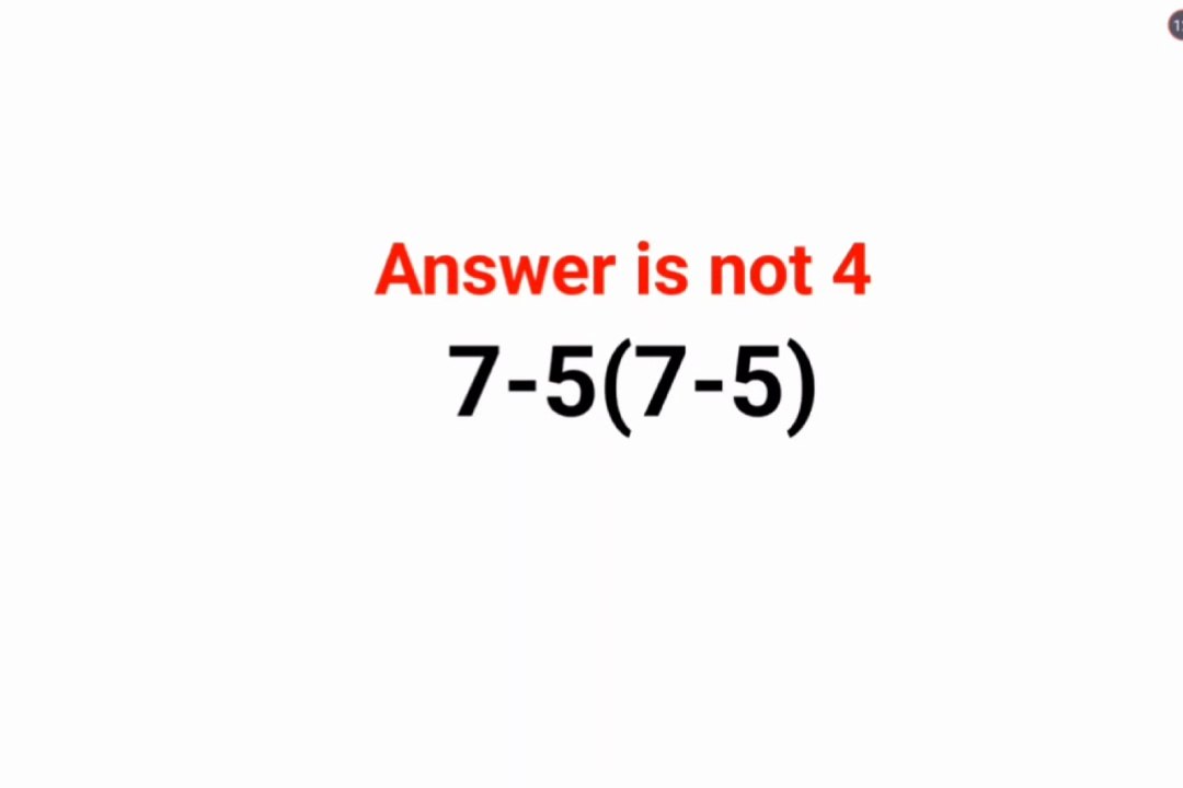 7-5(7-5) The answer is not 4. 99% failed! Can you do it? #math #logicalstation #mathproblem #math