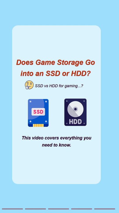 Does Game Storage Go into SSD or HDD?