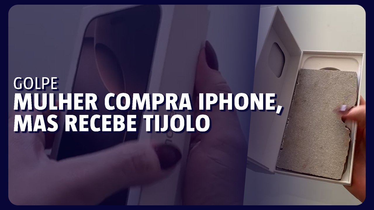 Mulher compra iPhone, mas recebe tijolo