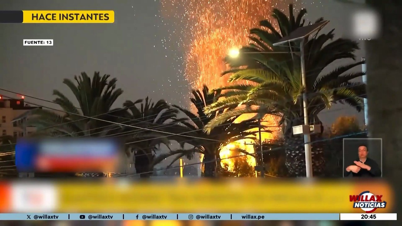 HINCHAS DE LA U. DE CHILE PROVOCAN INCENDIO | Willax