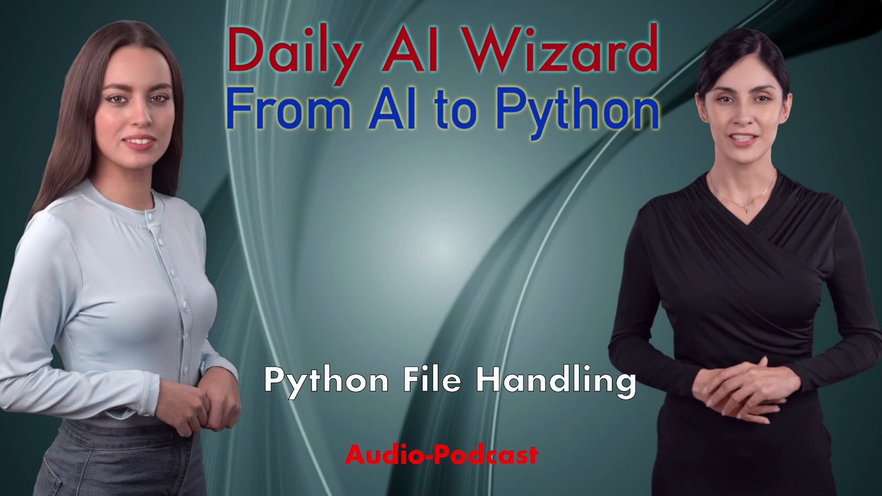 Day 52 Audio-Podcast: Python File Handling – Beginner’s Guide for AI Coding | #DailyAIWizard