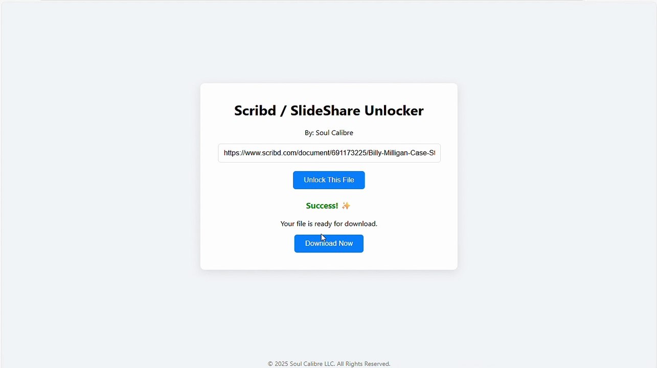 Scribd And SlideShare Unlocker - Free Online Tool