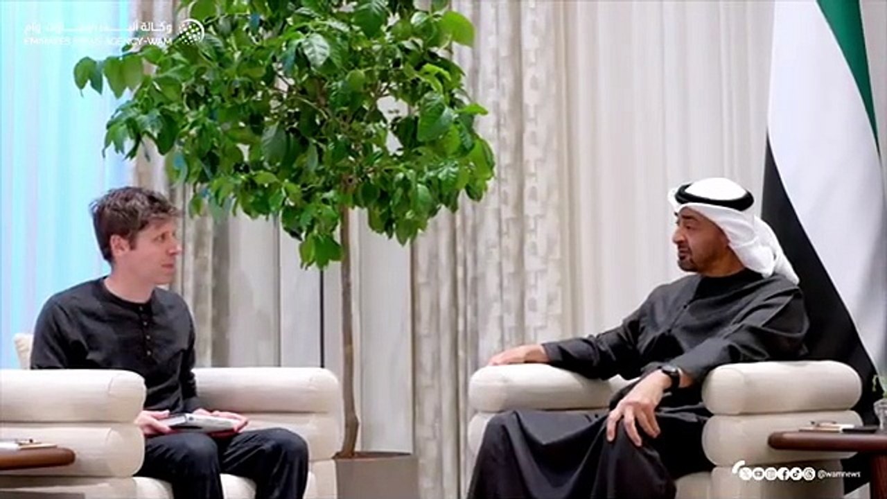 Sheikh Mohamed with OpenAI CEO