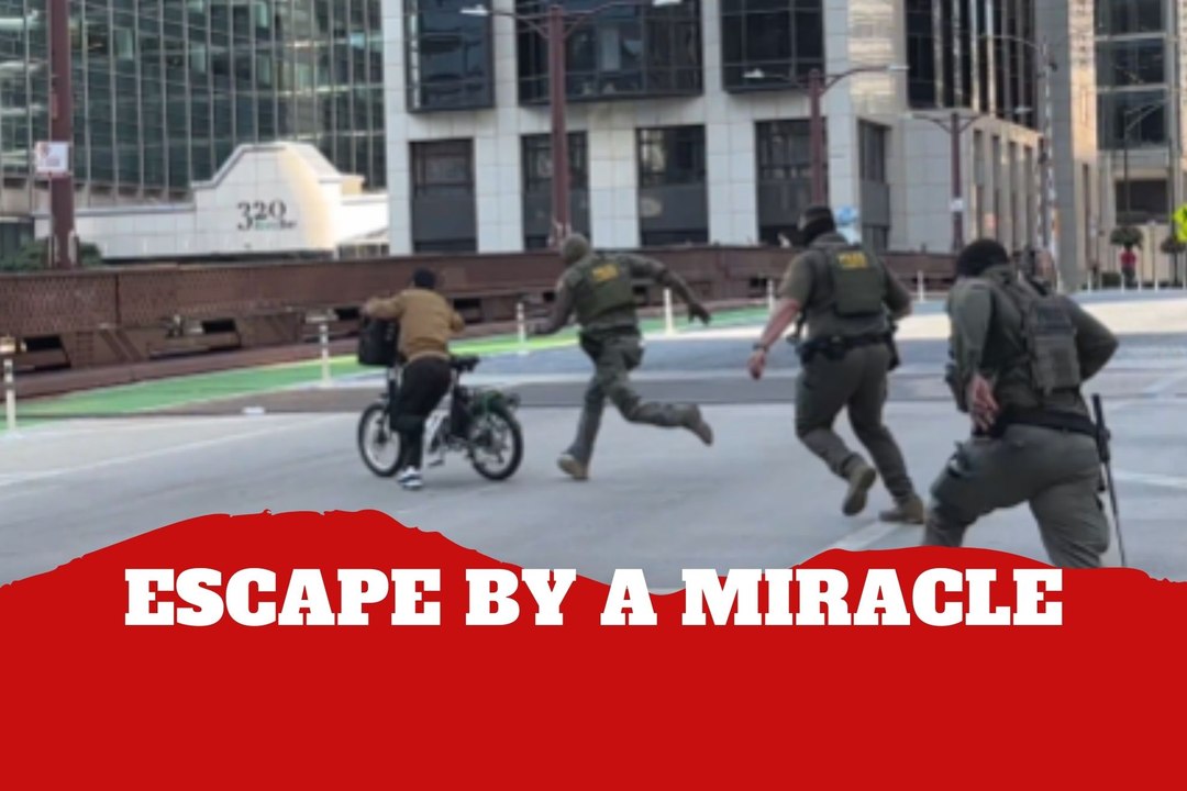 A delivery cyclist escapes ICE raid because he was faster