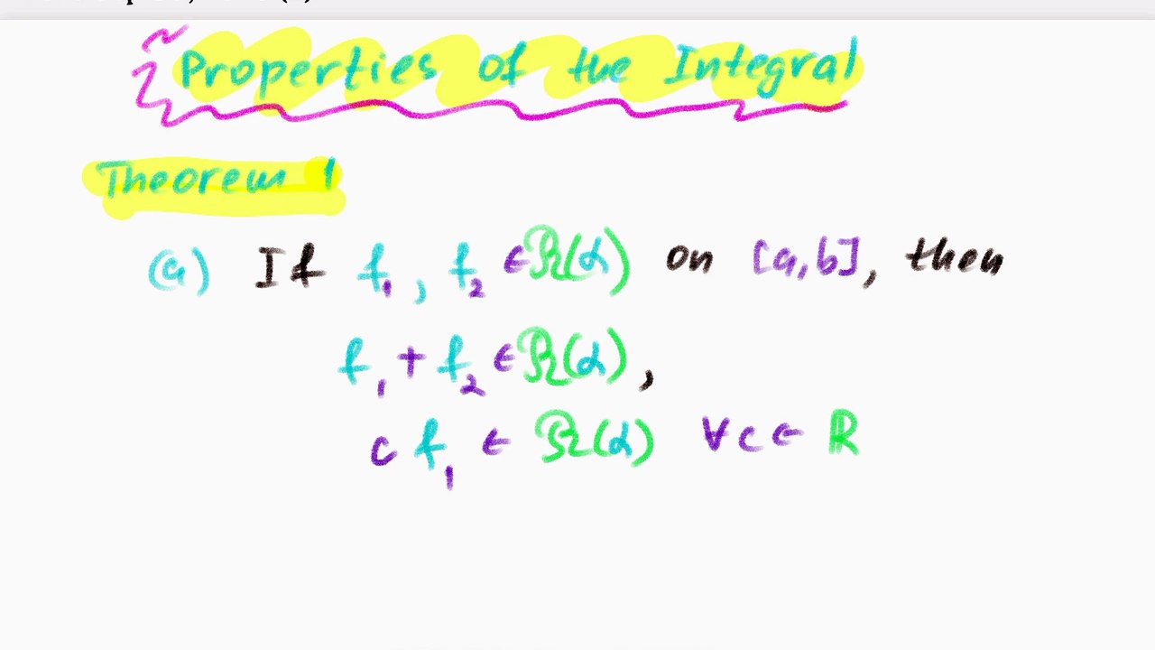Dan Herbatschek - Properties of the Integral