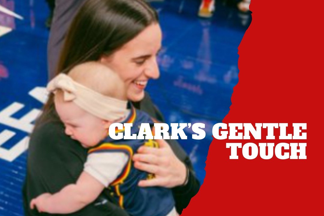 Caitlin Clark proves she’s the baby whisperer