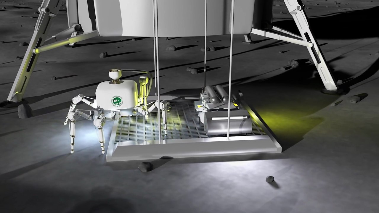 Charlotte la araña robot gigante para construir casas en la Luna