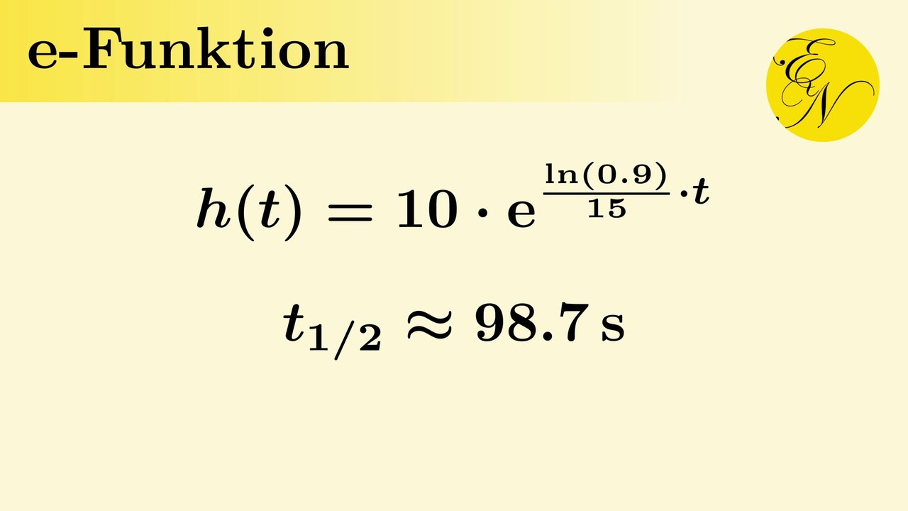 e-Funktion | Bierschaumzerfall
