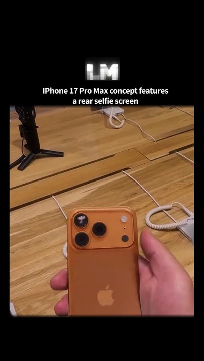 Concepto de iPhone 17 Pro con pantalla en la trasera