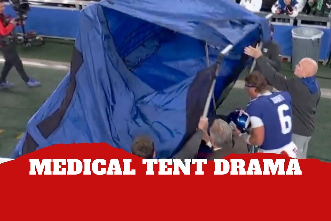 Giants’ QB Dart evaluated for concussion, sidelines spark tense medical tent moment
