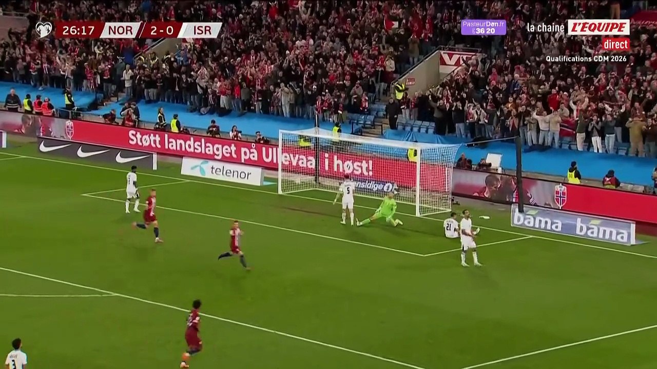 Le but d’Haaland contre Israël en vidéo - Foot - Qualif. Coupe du monde