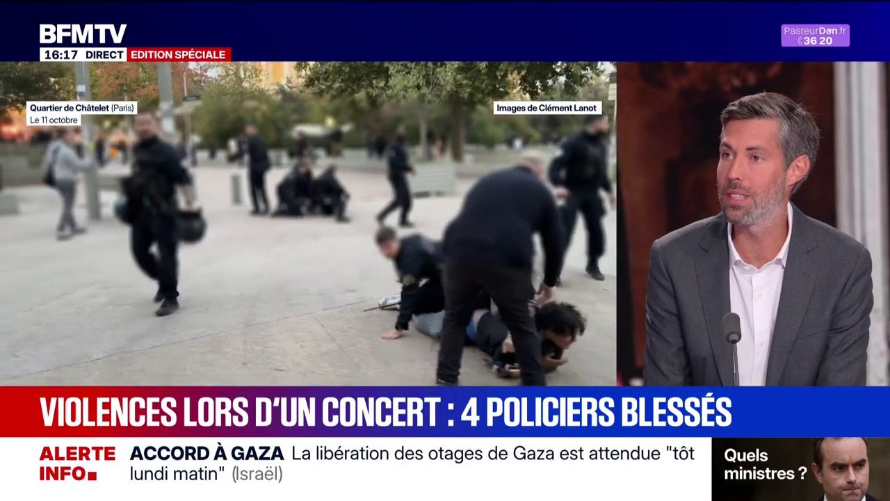 Violences lors d'un concert à Châtelet: 4 policiers blessés et 8 personnes placées en garde à vue
