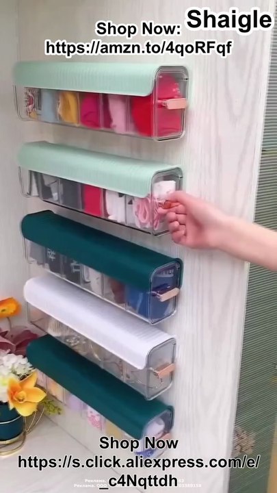 Space-Saving Wall Organizer | Keep Your Underwear, Socks & Ties Neat and Organized
