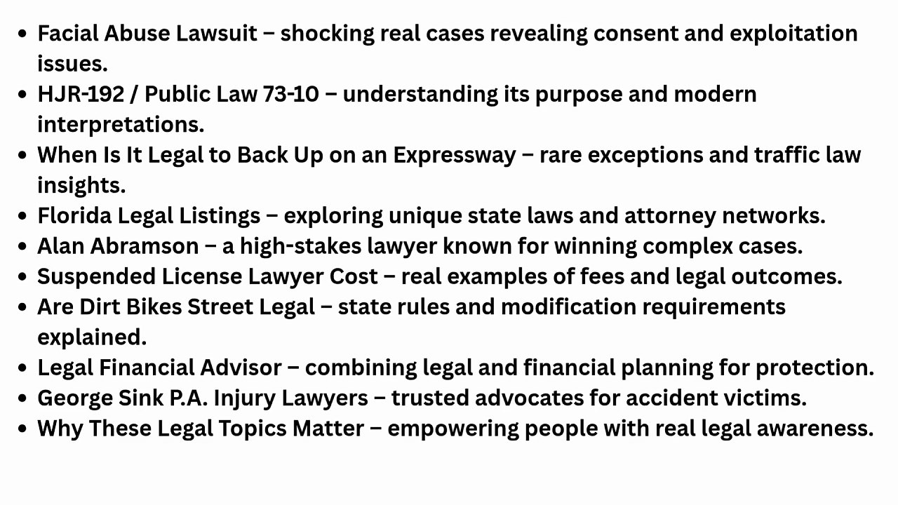 10 Facial Abuse Lawsuits & Real Cases Explained 😱