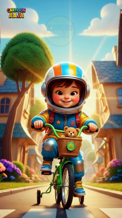 “Flying Bicycle Adventure! 😂🚴‍♂️ Kids Cartoon Fun in 3D | #KidsCartoon #FunnyVideo #3DAnimation”