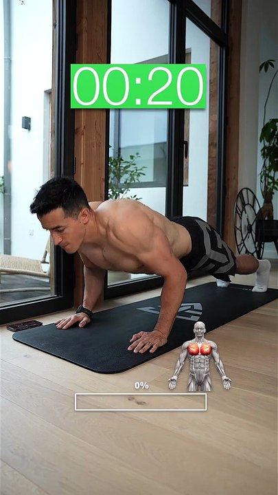 Chest workout at home with me ! 🔥