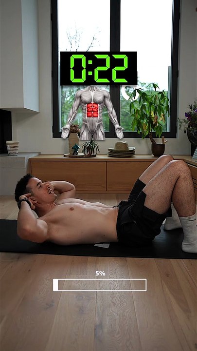 Abs workout at home with me no equipment ! 🔥