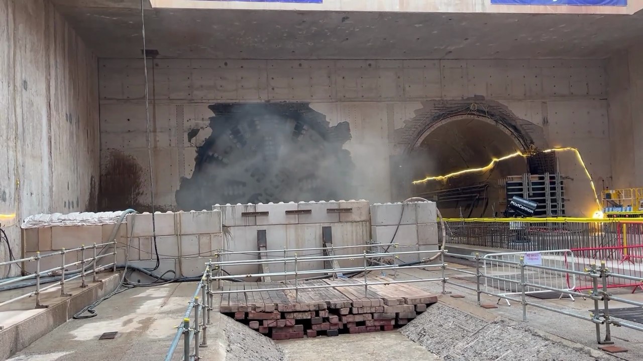 Boring machine breaks through HS2 tunnel