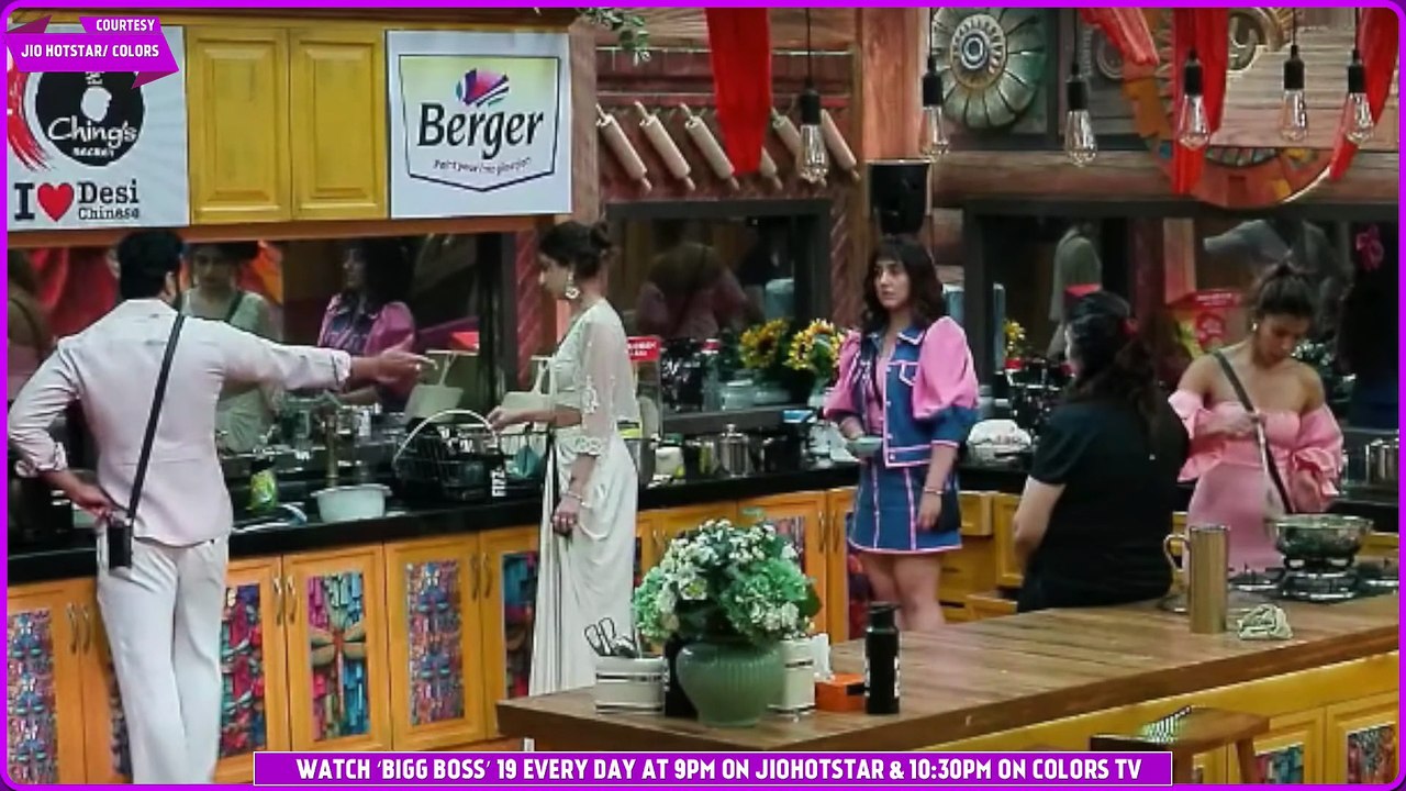 Bigg Boss 19 LIVE： Abhishek, Nehal, Kunickaa Mein Hui Badi Fight, Tanya Ne Kiya Abhishek Ko CONSOLE