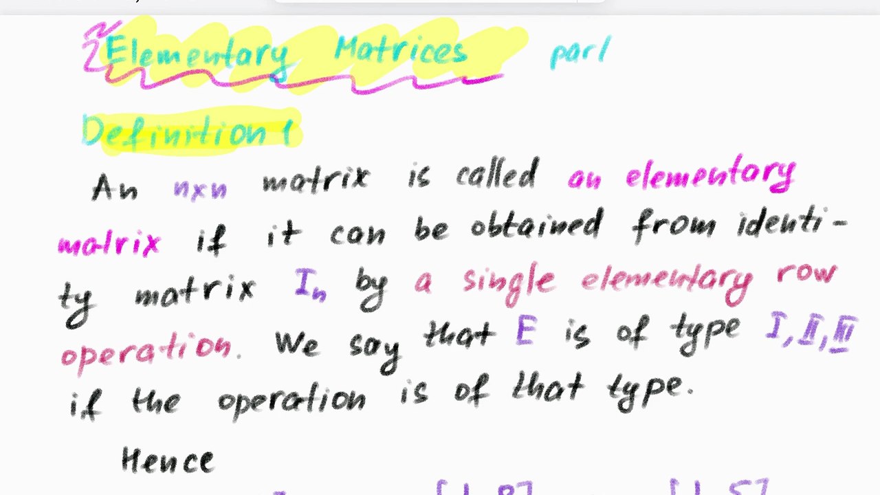 Dan Herbatschek - Elementary Matrices