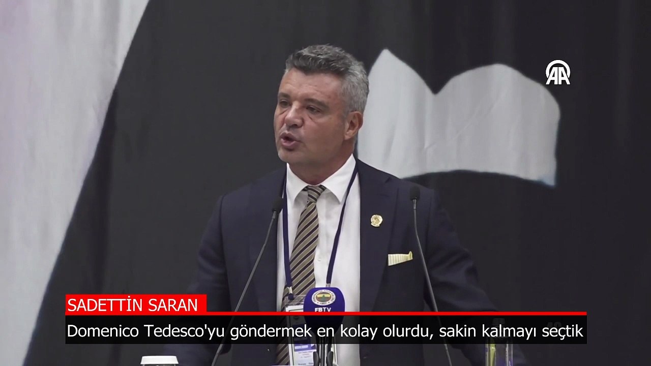 Sadettin Saran: Tedesco'yu göndermek en kolay olurdu