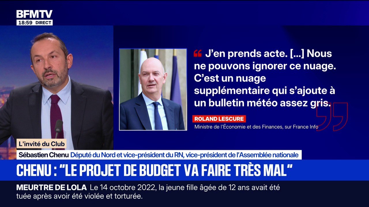 Note dégradée de la France: pour Sébastien Chenu, vice-président du RN, "Roland Lescure n'a pas à donner de leçons"