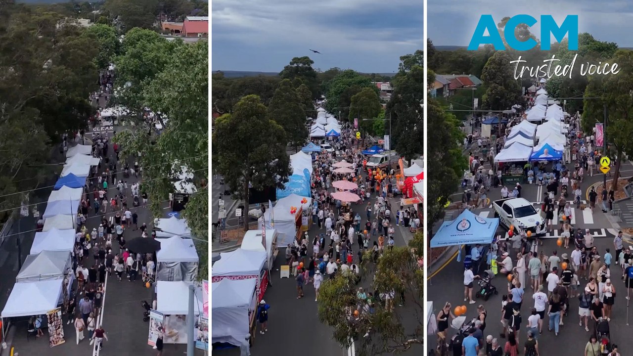 Drone footage of the Gymea Village Festival 2025