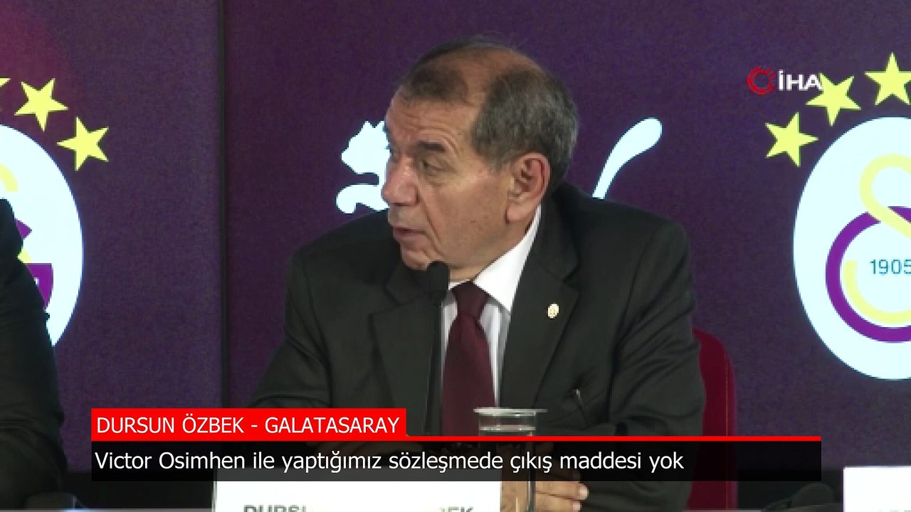 Dursun Özbek'ten Osimhen açıklaması: Sözleşmesinde çıkış maddesi yok