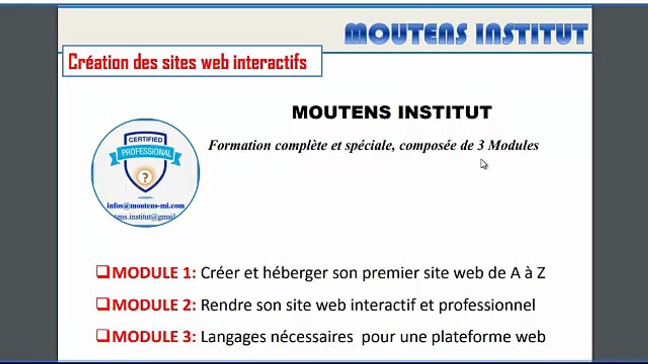 Formation Création de Sites Web 🌐